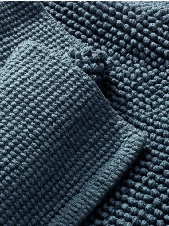 Casaluna Textured Bath Mat Rainstorm Blue Rug - Picture 2 of 8